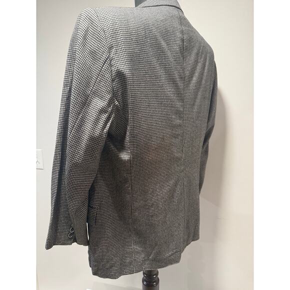 Brioni Neiman Marcus Escorial Wool Suit Jacket Houndstooth Blk White Size 48R JL - Picture 3 of 16